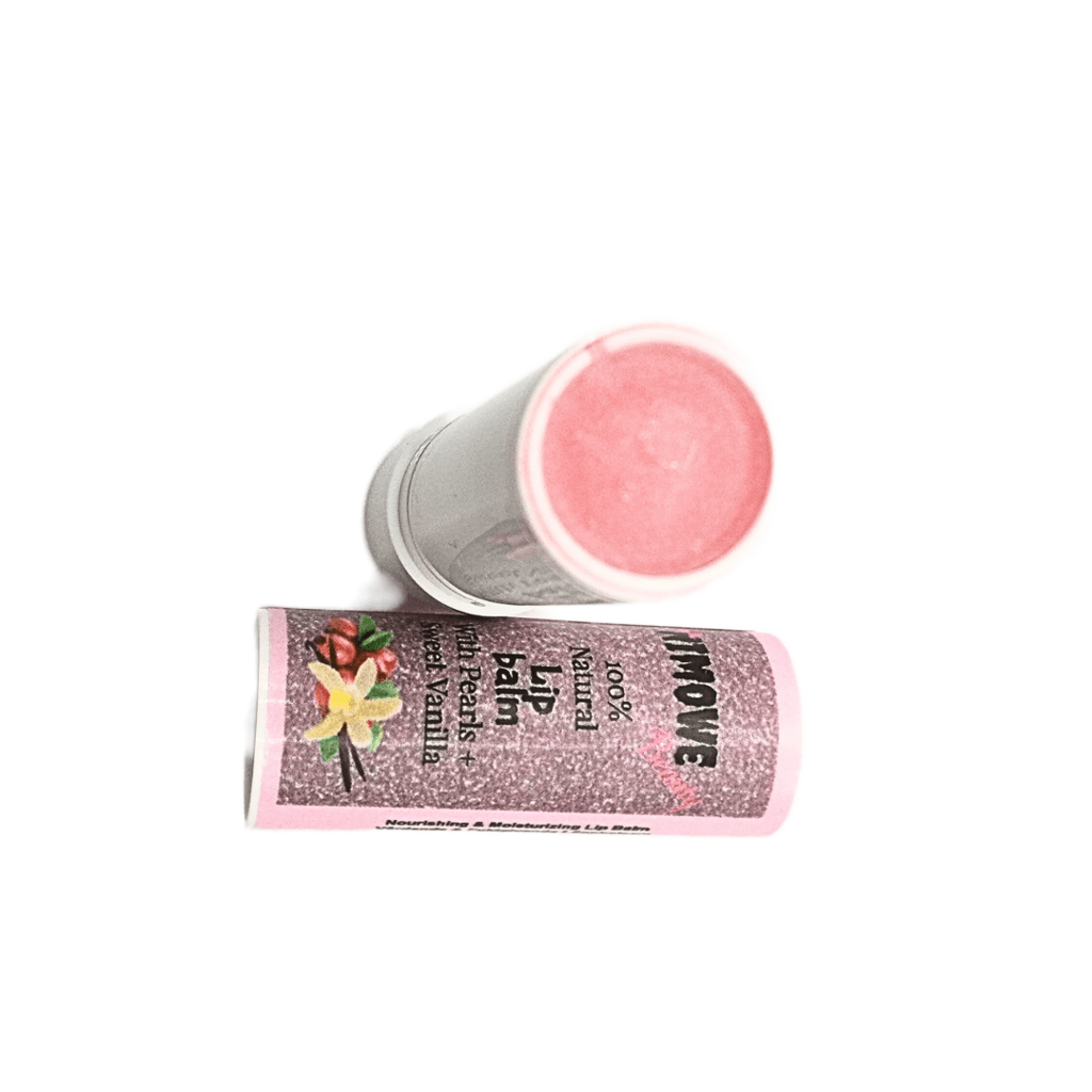 Nimowe Beauty 100% Natural Lip Balm with Pearls + Vanilla