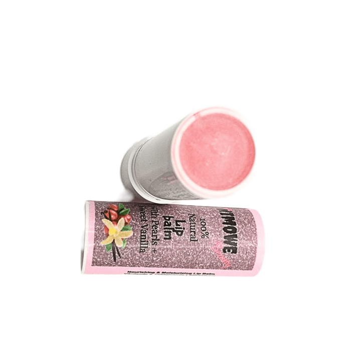 Nimowe Beauty 100% Natural Lip Balm with Pearls + Vanilla