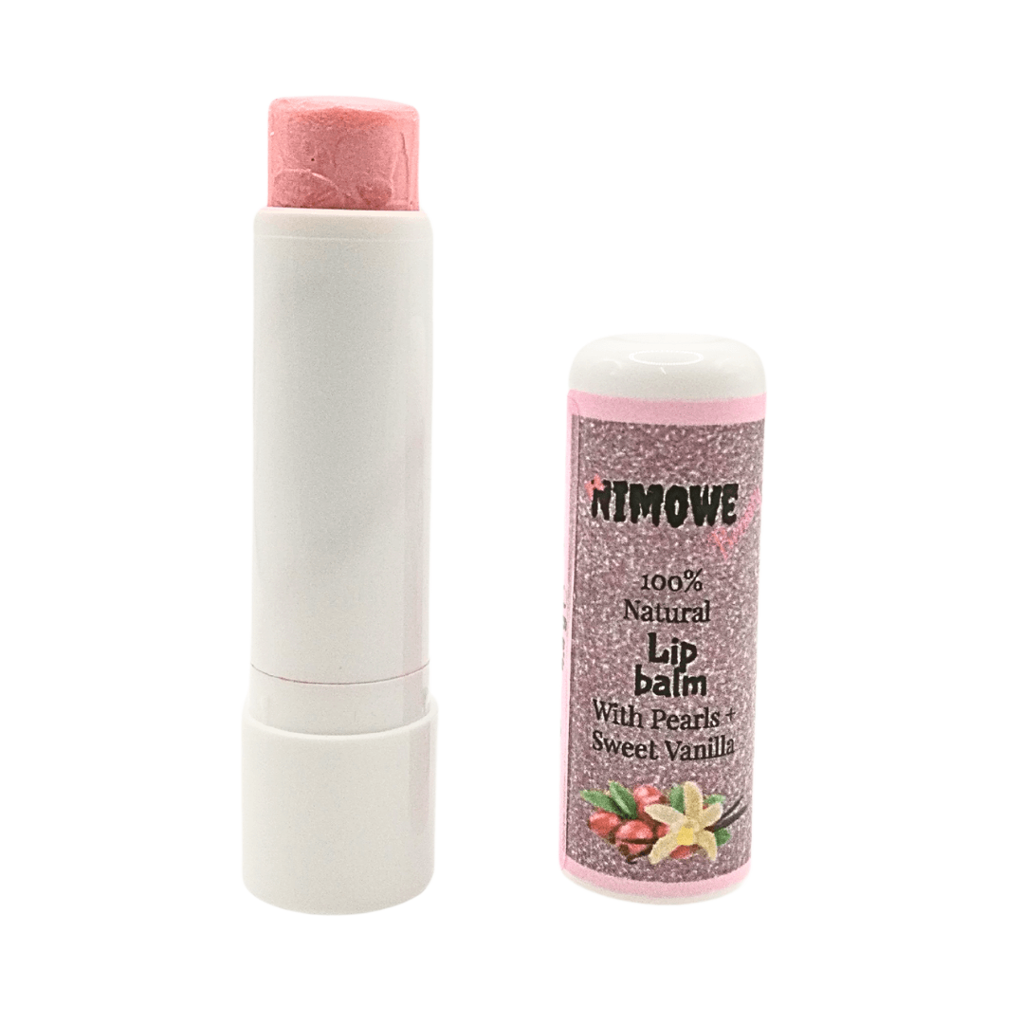 Nimowe Beauty 100% Natural Lip Balm with Pearls + Vanilla