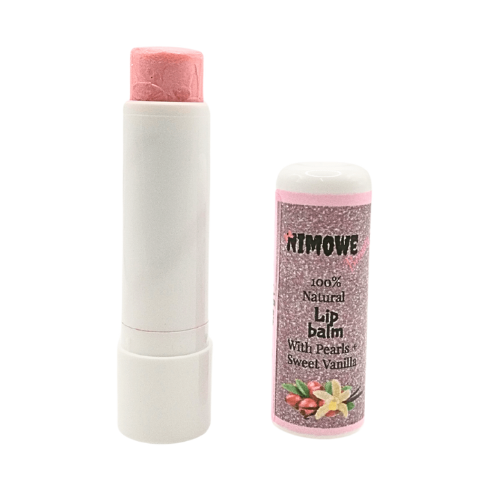Nimowe Beauty 100% Natural Lip Balm with Pearls + Vanilla