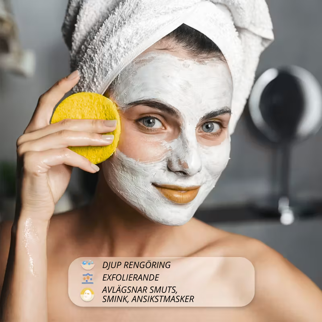 Reusable Facial Cleansing Sponges - 5-pack