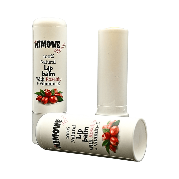 Nimowe Beauty 100% Natural Lip Balm with Rosehip + Vitamin-E