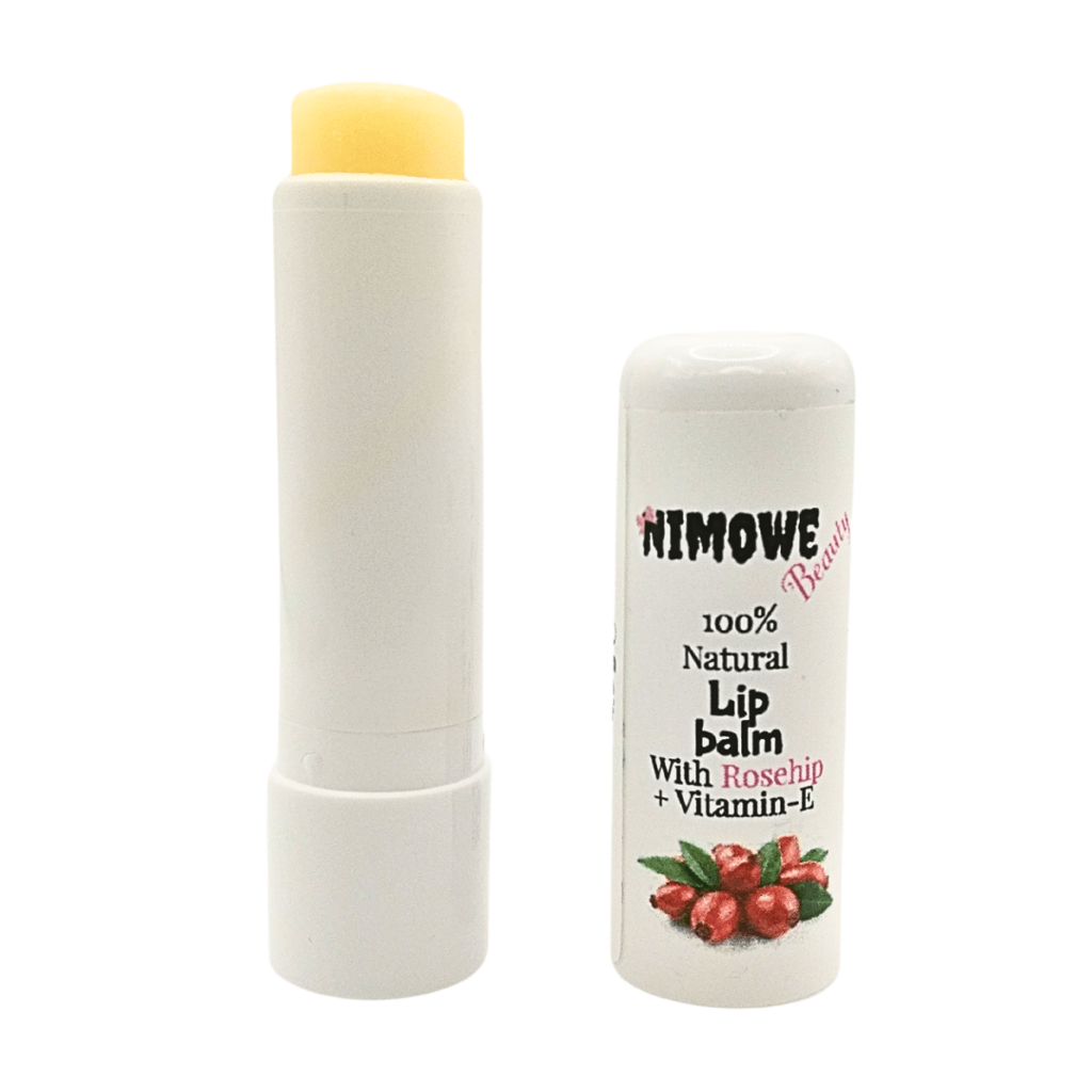 Nimowe Beauty 100% Natural Lip Balm with Rosehip + Vitamin-E