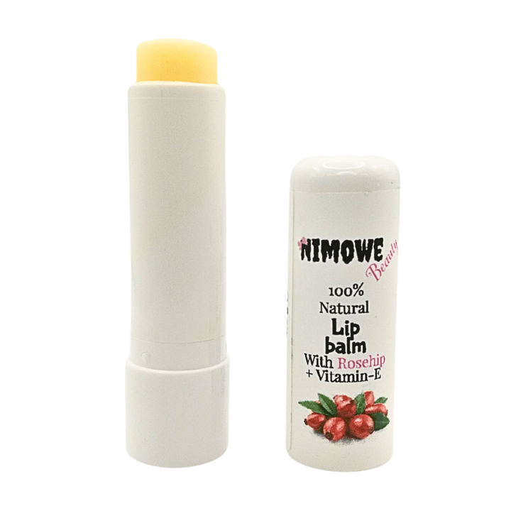 Nimowe Beauty 100% Natural Lip Balm with Rosehip + Vitamin-E