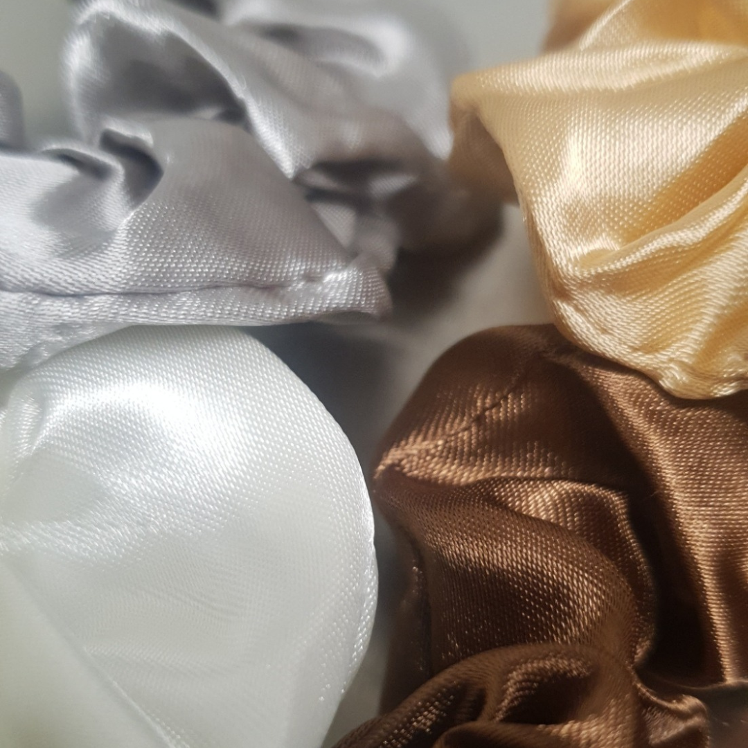 Bohemian Satin Scrunchies - 4-pack