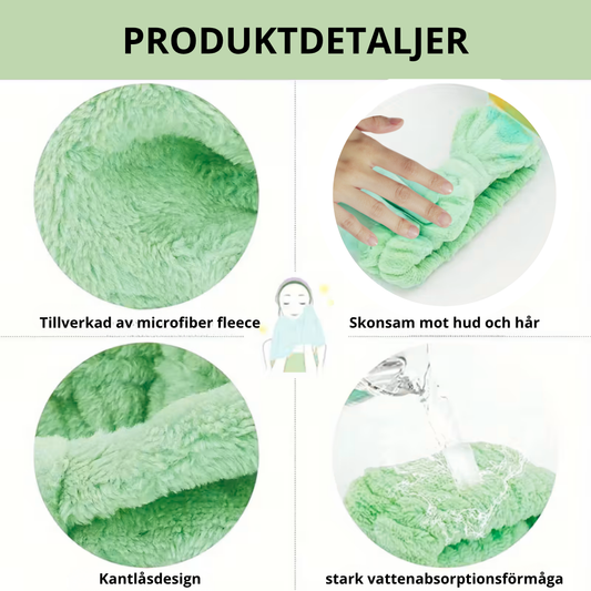Spa Hairband – Mint Green (Coral Fleece)